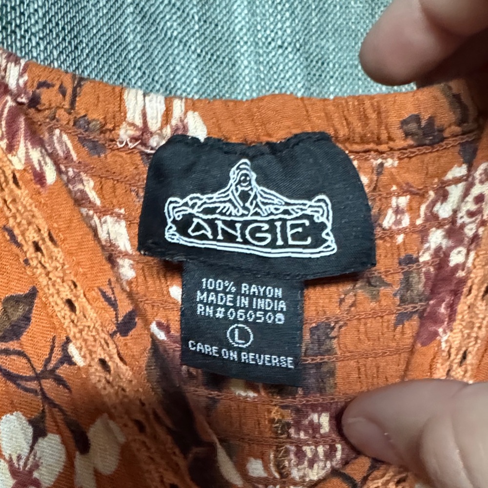 Angie Tiered Floral Maxi Dress in Rust, Pink & Mustard - Picture 2 of 3